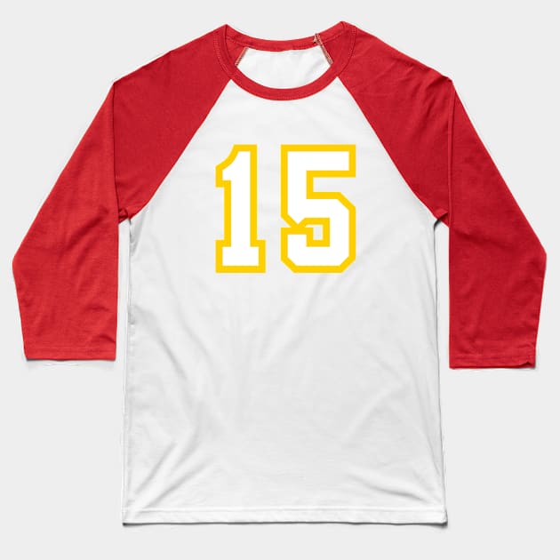 Patrick Mahomes Number Kansas City Chiefs Baseball T-Shirt by Grade Design